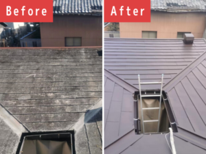 京都市中京区にて屋根修理