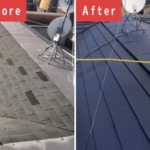 京都市南区にて台風被害による屋根修理〈屋根カバー工法〉